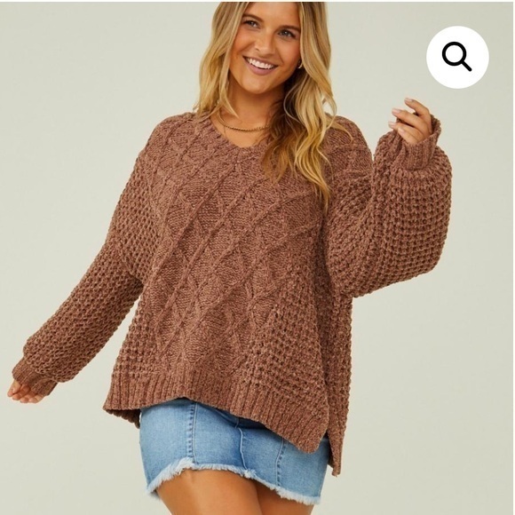 NWOT Altar’d State Brown Sweater - Picture 1 of 7